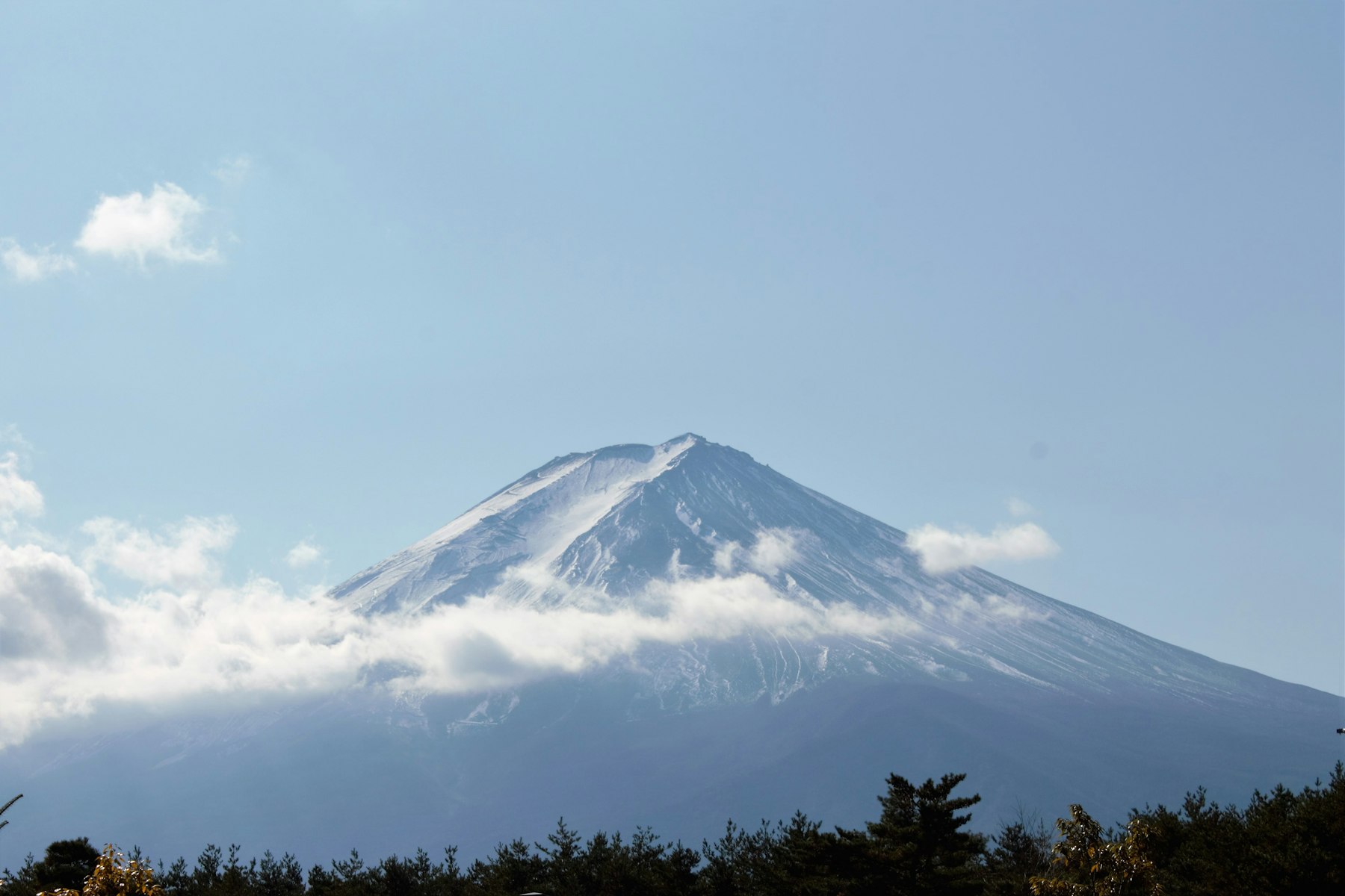 Mount Fuji under a clear summer sky